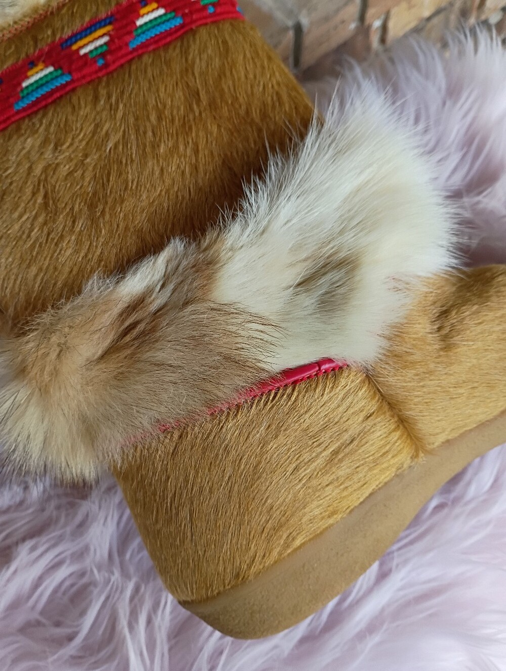 Tecnica Southwestern Apres Ski Goat Hair Fur Winter Snow Boots Made in Italy 42 - Picture 5 of 16